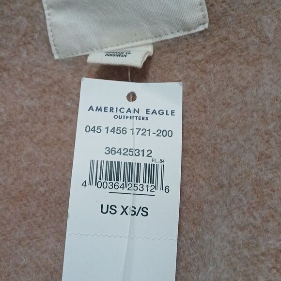 American Eagle Outfitters oversized  Carmel Brown zip up hoodie Sz XS/S NWT - Picture 6 of 6